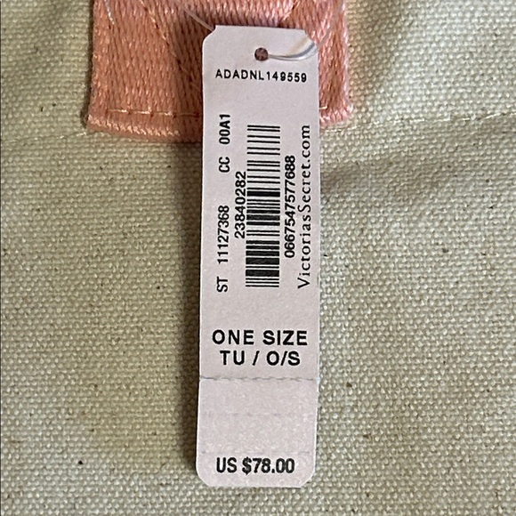 NWT Victoria's Secret Pink and Cream 2 in 1 Beach Tote with Insulated Cooler bag - Picture 6 of 16